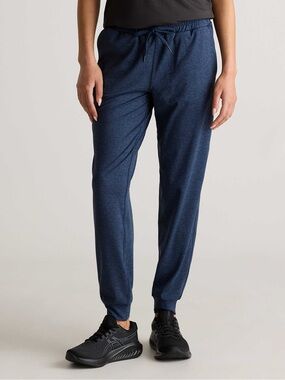 Quince Flowknit Mid rise soft joggers - Navy blue